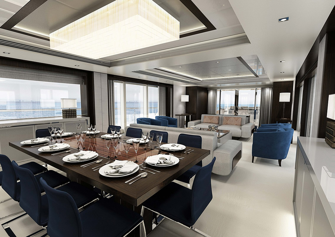 Beautifully Designed Yacht Interior