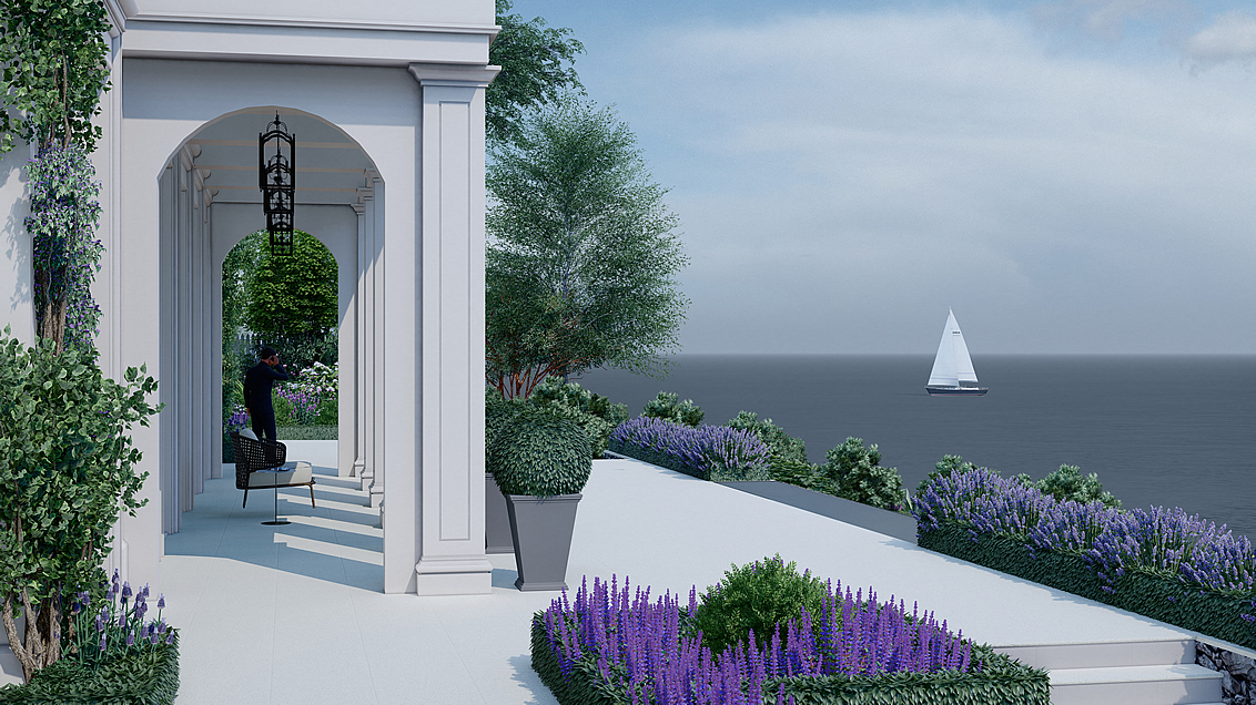 Front elevation of luxury home design in Cultra