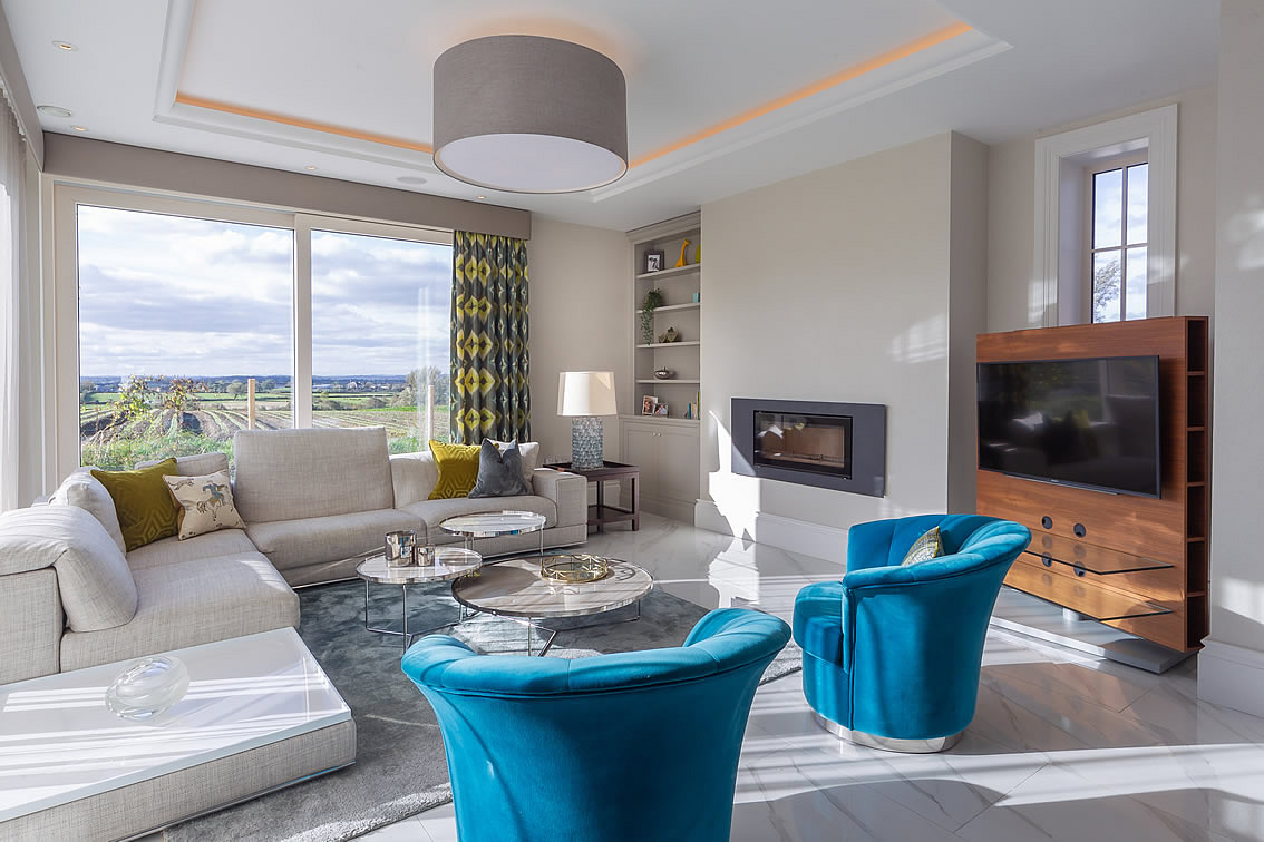 Lounge with Modern Fire