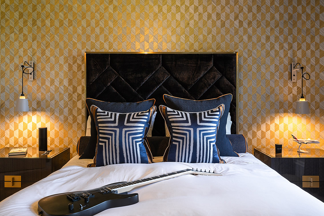 Country House Bed and Designer Headboard