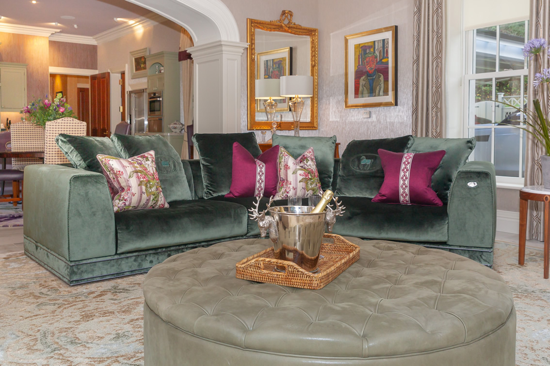 Green Velvet Sofa