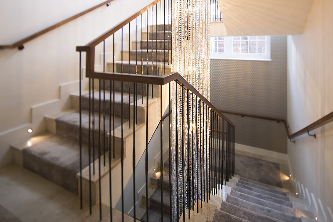 Carpet and Stone Staircase