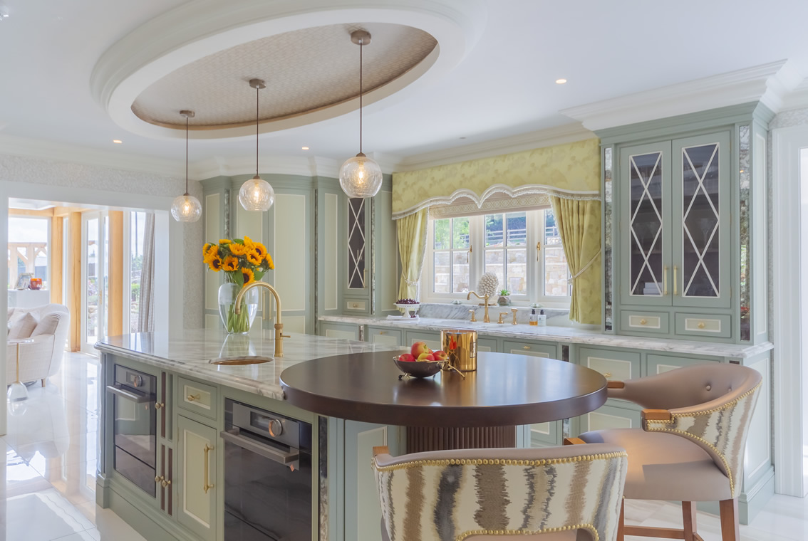Kitchen Island and Stools