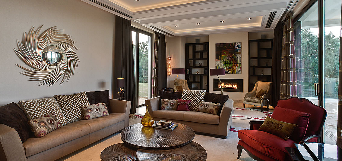 Living Area with Feature Fire