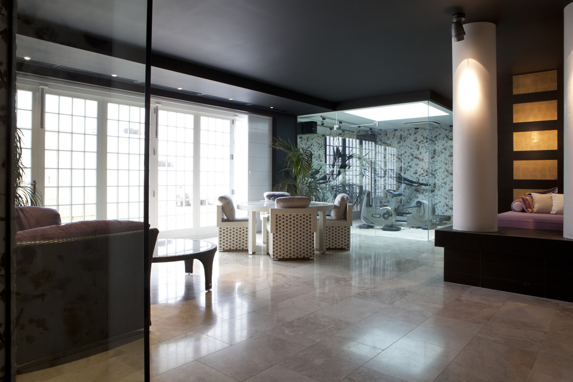 Private Gym and Seating Area