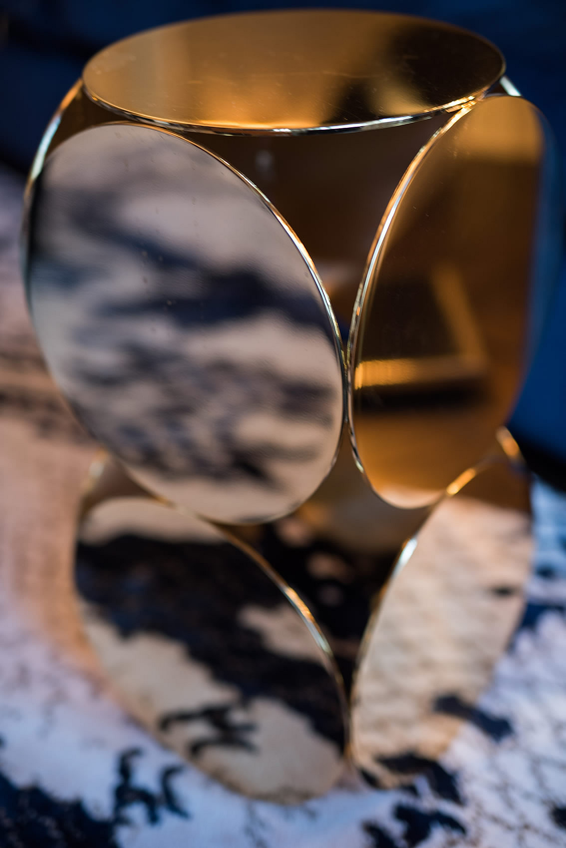 Unique Gold Side Table