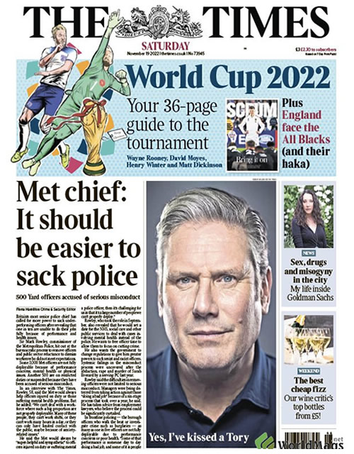 The Times on Saturday